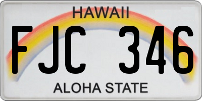 HI license plate FJC346