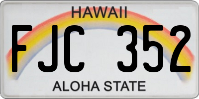 HI license plate FJC352