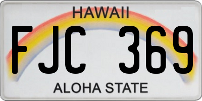 HI license plate FJC369