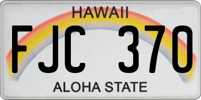 HI license plate FJC370