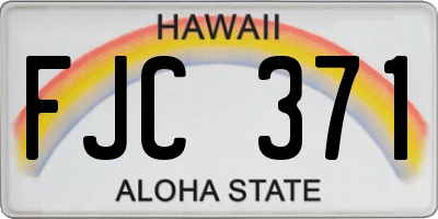 HI license plate FJC371