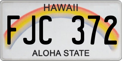 HI license plate FJC372