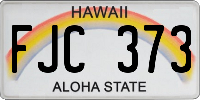HI license plate FJC373