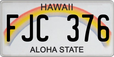 HI license plate FJC376