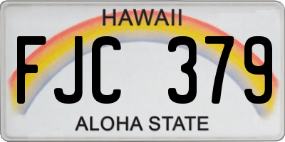 HI license plate FJC379