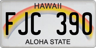 HI license plate FJC390