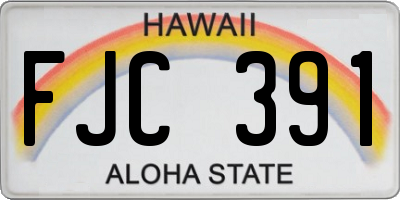 HI license plate FJC391