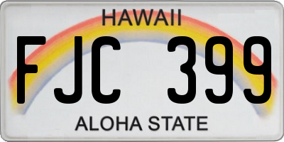 HI license plate FJC399