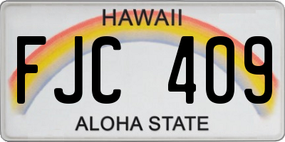 HI license plate FJC409
