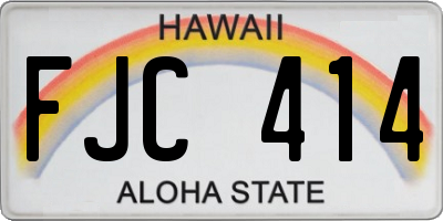 HI license plate FJC414