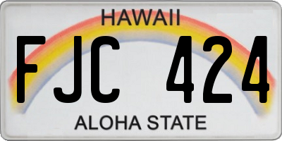 HI license plate FJC424