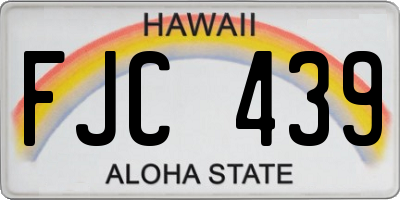 HI license plate FJC439