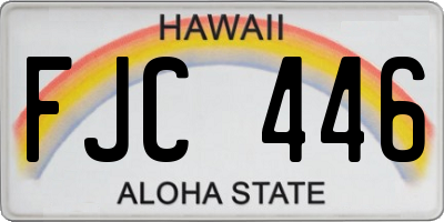 HI license plate FJC446