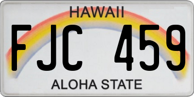 HI license plate FJC459