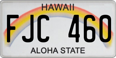 HI license plate FJC460