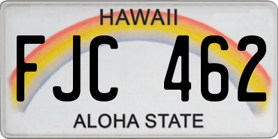 HI license plate FJC462