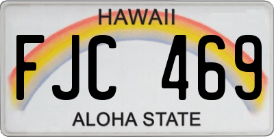 HI license plate FJC469