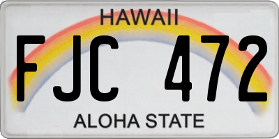 HI license plate FJC472