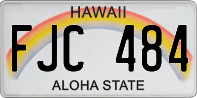 HI license plate FJC484
