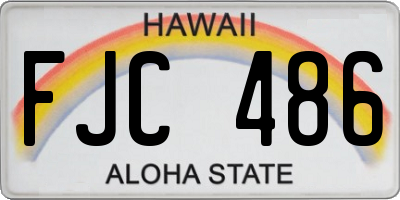 HI license plate FJC486