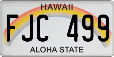 HI license plate FJC499