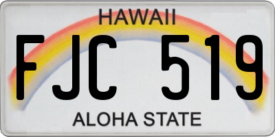 HI license plate FJC519