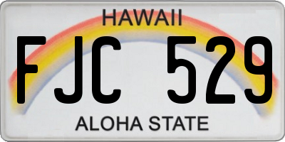 HI license plate FJC529