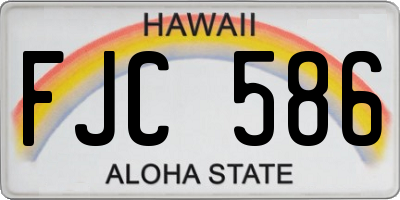 HI license plate FJC586