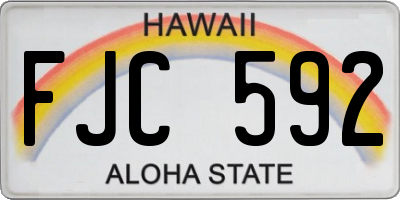 HI license plate FJC592