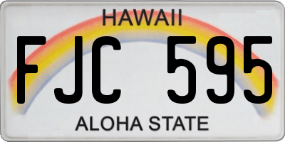 HI license plate FJC595