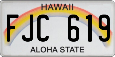 HI license plate FJC619