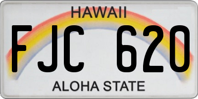 HI license plate FJC620