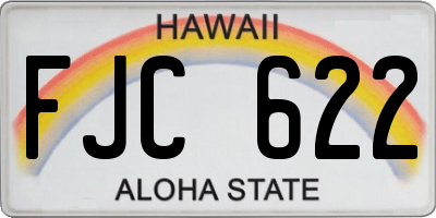 HI license plate FJC622