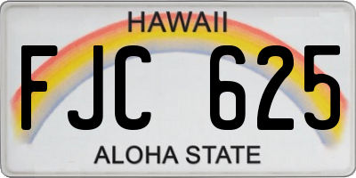HI license plate FJC625