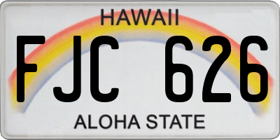 HI license plate FJC626