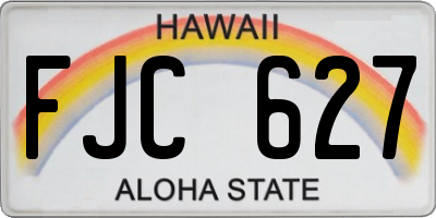 HI license plate FJC627