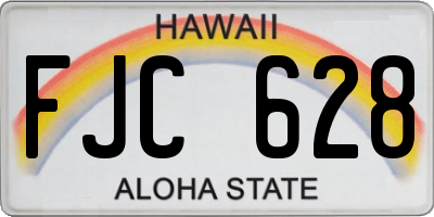 HI license plate FJC628