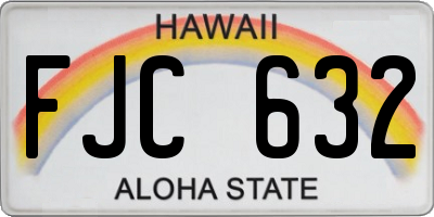HI license plate FJC632
