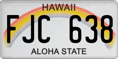 HI license plate FJC638