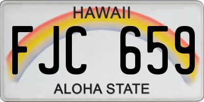 HI license plate FJC659