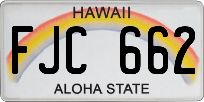 HI license plate FJC662