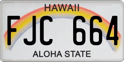 HI license plate FJC664