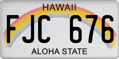 HI license plate FJC676