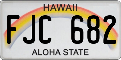 HI license plate FJC682