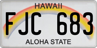 HI license plate FJC683