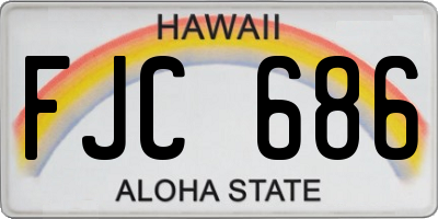 HI license plate FJC686