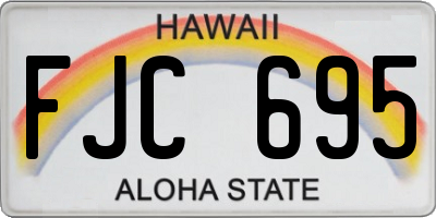 HI license plate FJC695