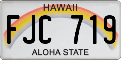 HI license plate FJC719