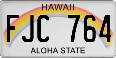 HI license plate FJC764