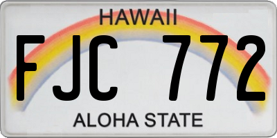 HI license plate FJC772